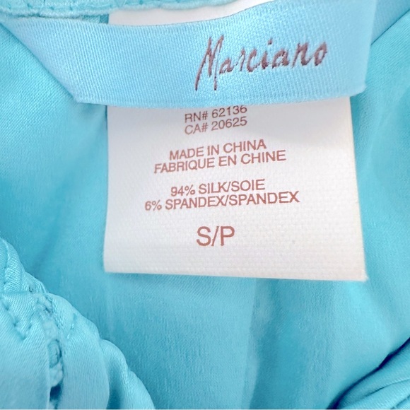 HOT Marciano Silk/Satin Bustier!! Aqua size S/P, zip up back! So sexy! - Picture 3 of 6